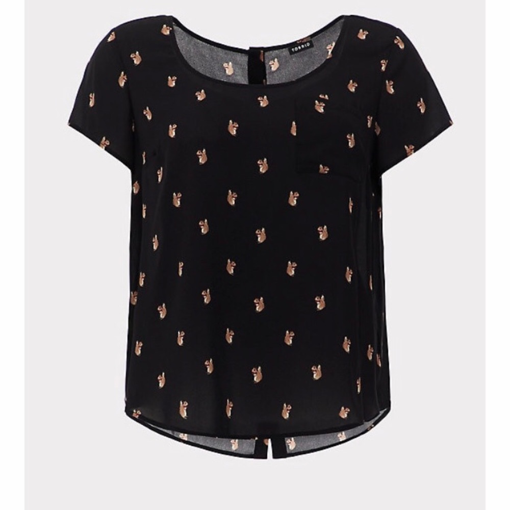 Torrid Squirrel Blouse Size 5